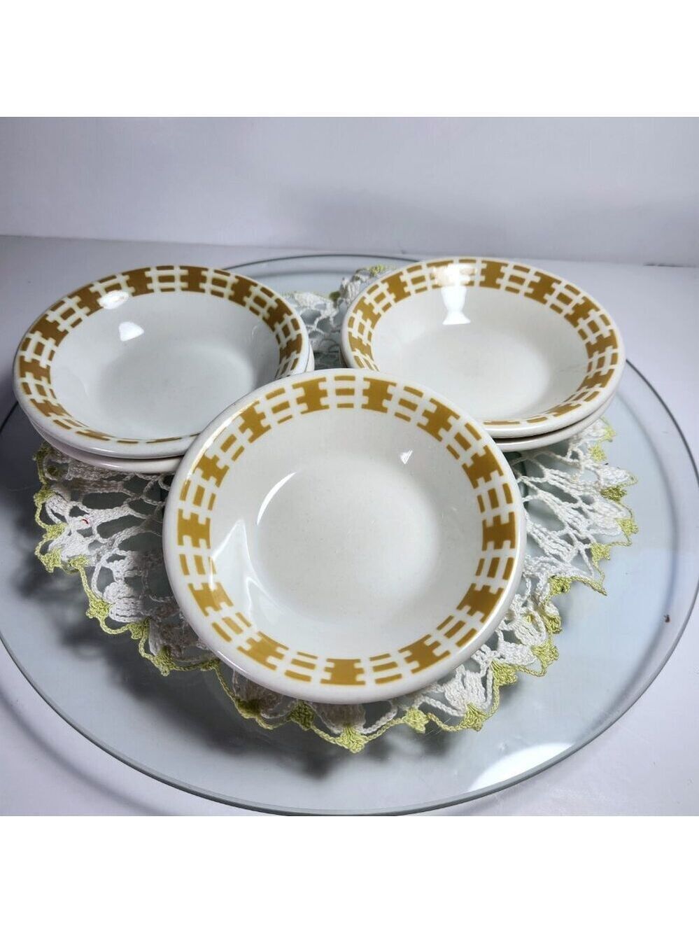 Vandesca Small Bowls Syracuse China Set of 5 Dessert Dishes Restaurant Ware